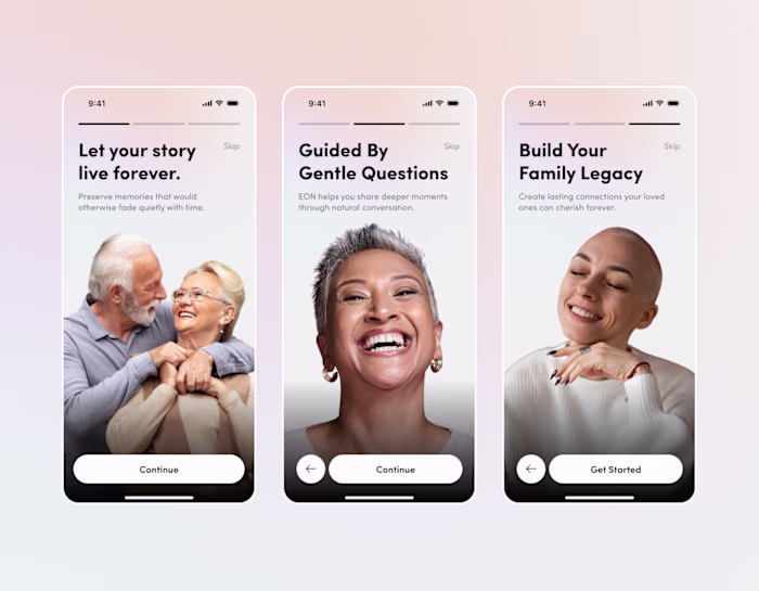 Currently designing the onboarding experience for EON, an AI...