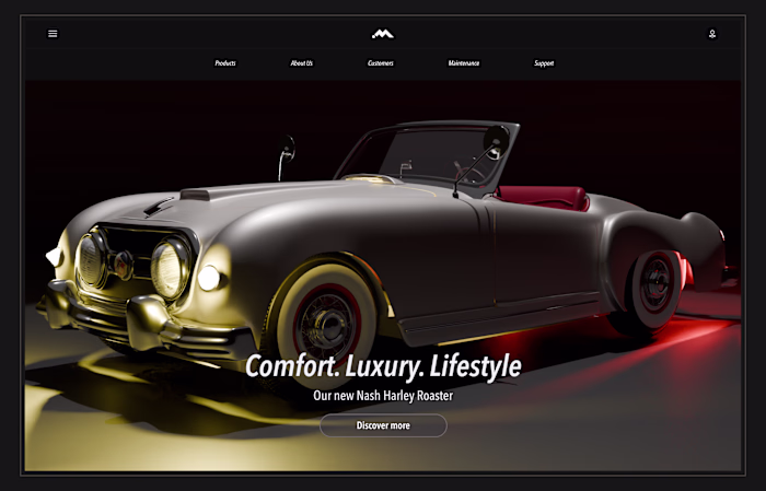 Automobile/Car Website Landing Page Design