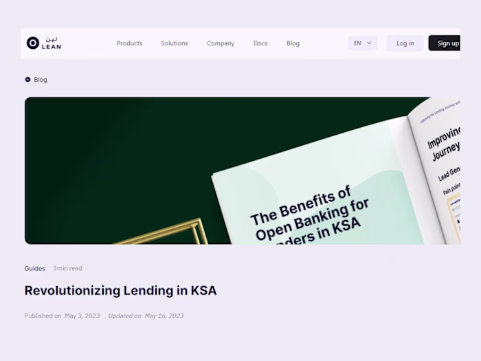 A multi-channel content campaign targeting lenders in KSA