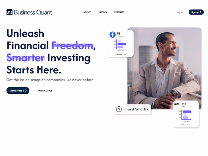 Business Quant Landing Page
