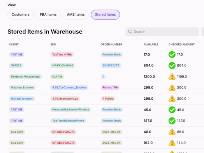 Amazon Fulfilment Management App
