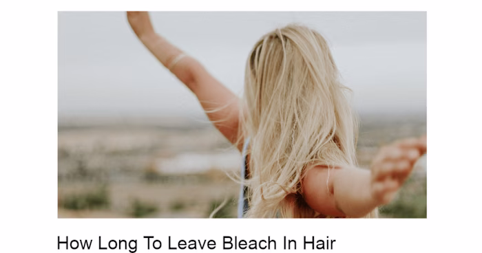 Blog Article - How to Leave Bleach in Hair