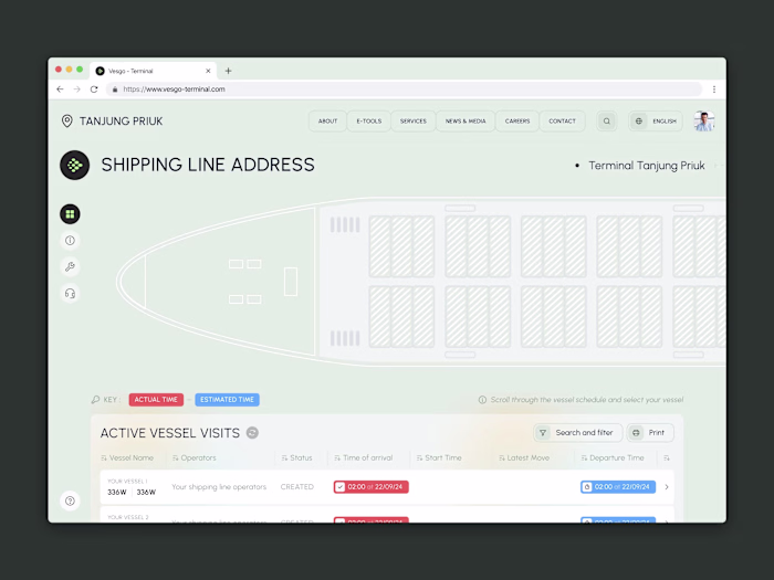 Vesgo Terminal - Cargo Tracker Dashboard