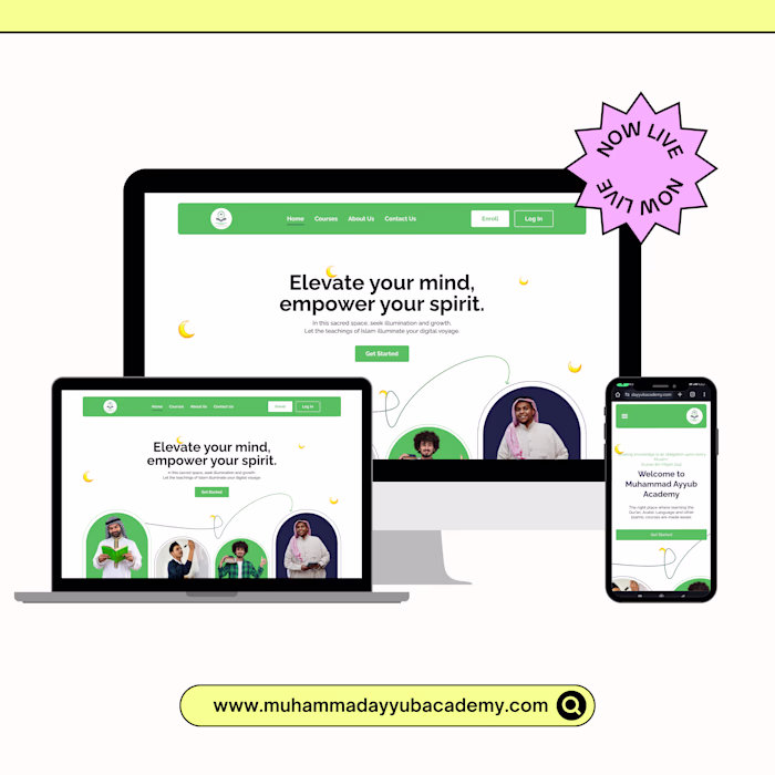 Muhammad Ayyub Academy Landing Page