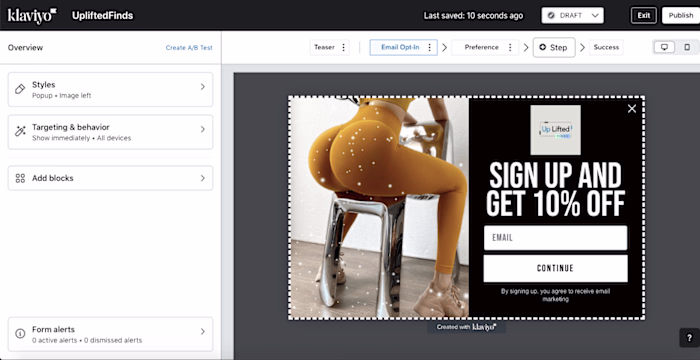 Klaviyo Email Marketing Campaign for E-commerce