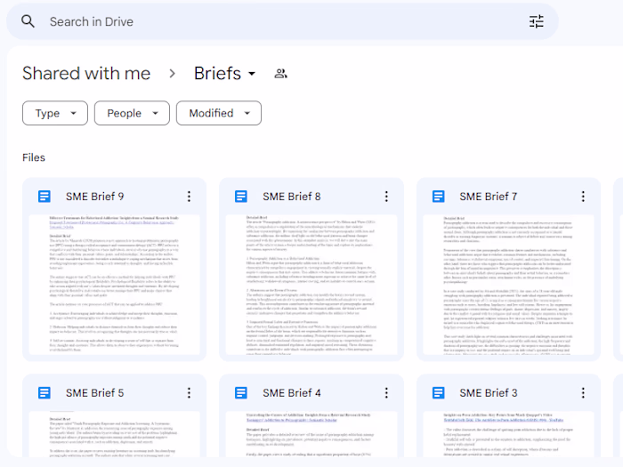 Create Daily SME Briefs