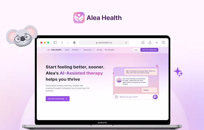 AleaHealth AI-assisted virtual mental health clinic