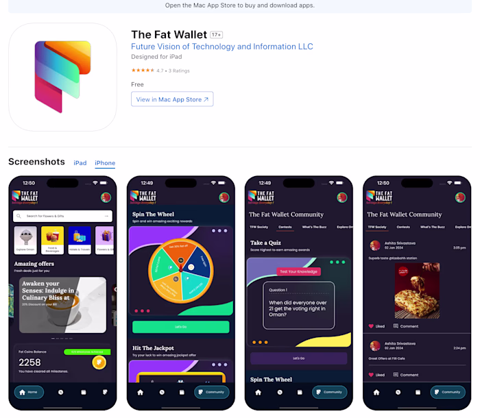 The Fat Wallet Rewards Platform App Development