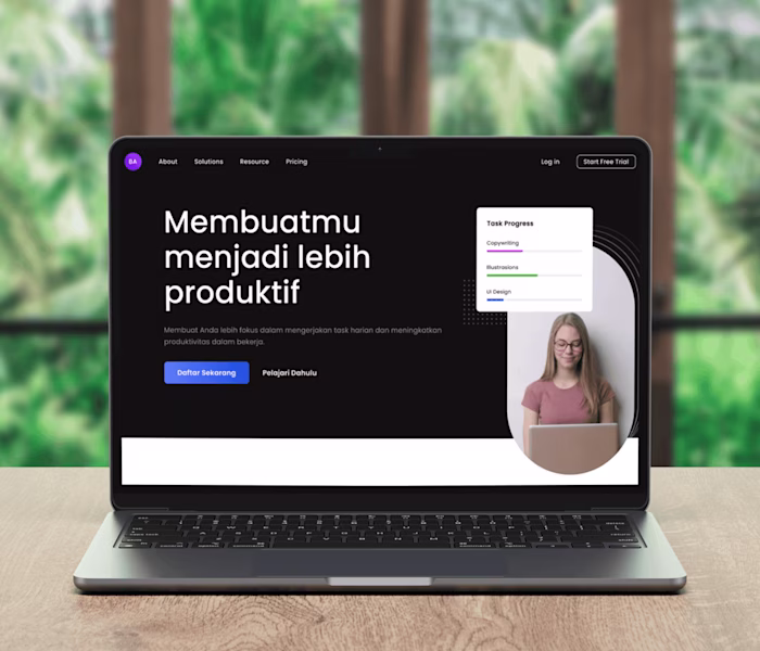 Productivity App - UI/UX Website Design