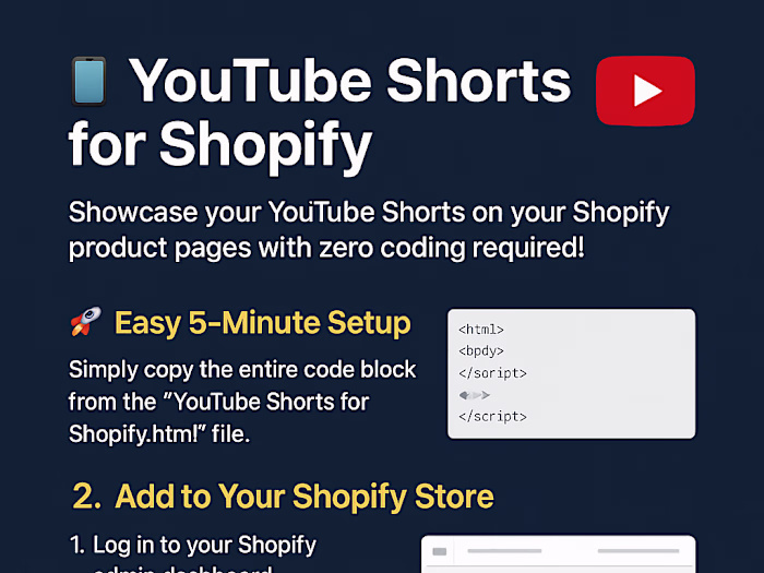 YouTube Shorts Integration for Shopify