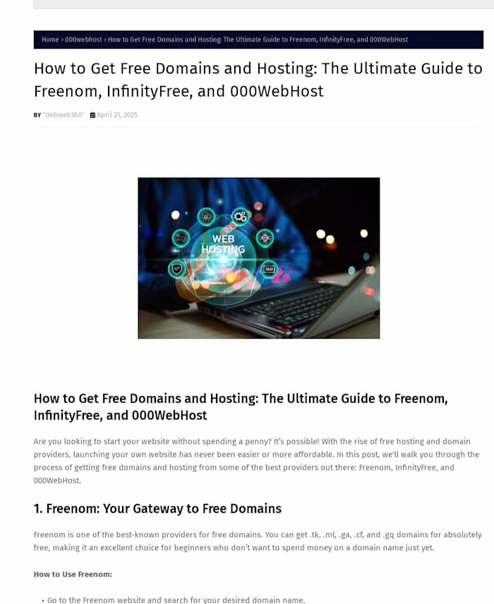 Guide to Free Domains and Hosting