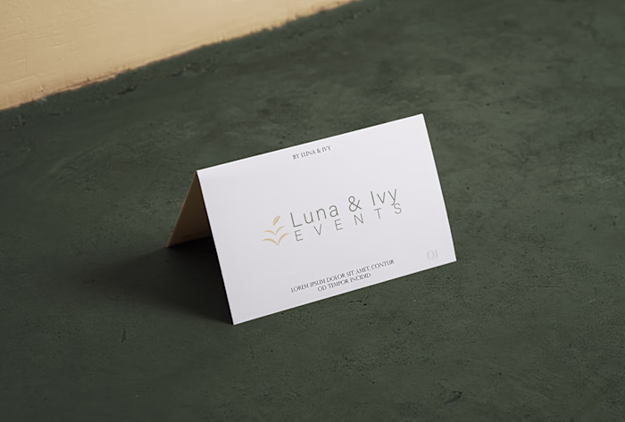 Brand Identity - Luna & Ivy Events - Logo design