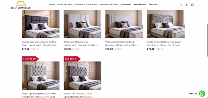 Shopify furniture store build with