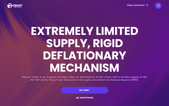 Robust Protocol landing page design
