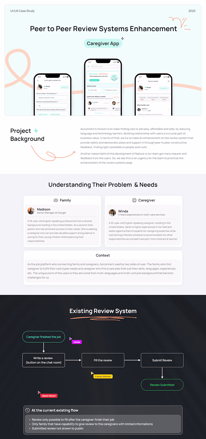 Peer to Peer Review Systems Enhancement on Caregiver App