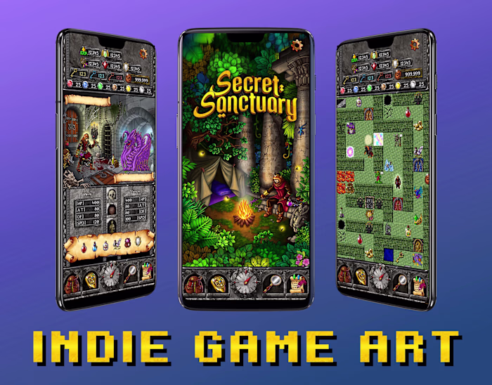 Indie Fantasy Mobile Game Art