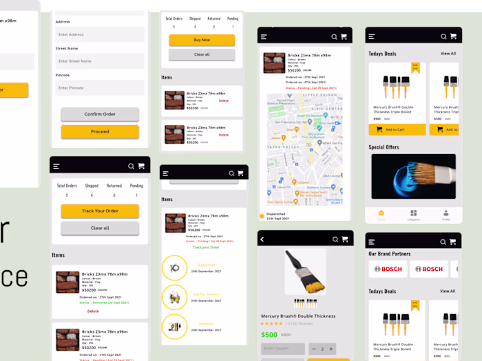 Ecommerce/Hardware Shop App UI Kit