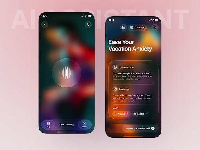 AI Voice Assistant App Design