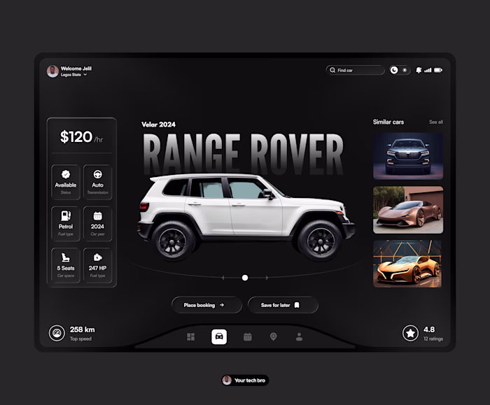 Car rental dashboard 🔥