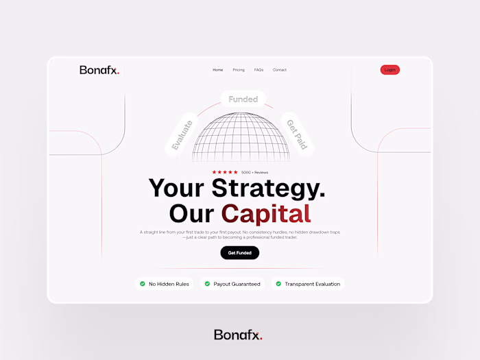 Bonafx Prop Trading Website Design