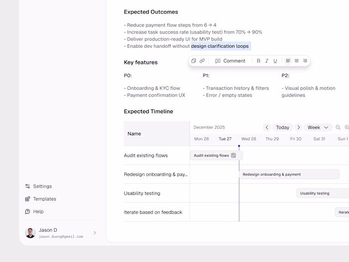 Project page - design in details ✨