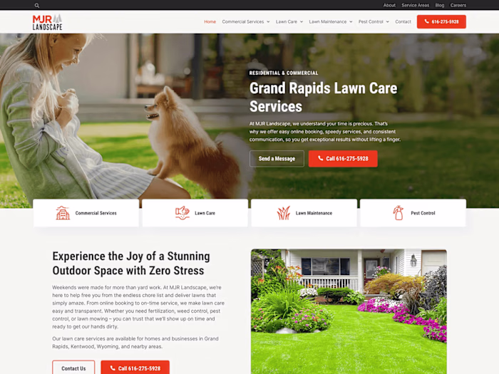 A User-Friendly Website for MJR Landscape