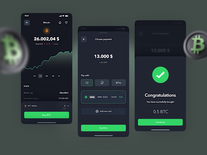 Crypto concept - mobile app