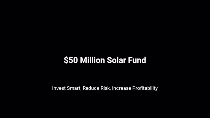 Pitch Deck for $50M Solar Fund