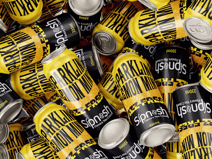 Sparkling Lemon Mint Can & Carrier Packaging Design