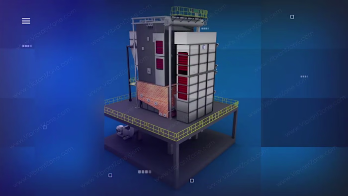 Boiler Machine 3D Visualization by Vibrant Zone Animation Studio