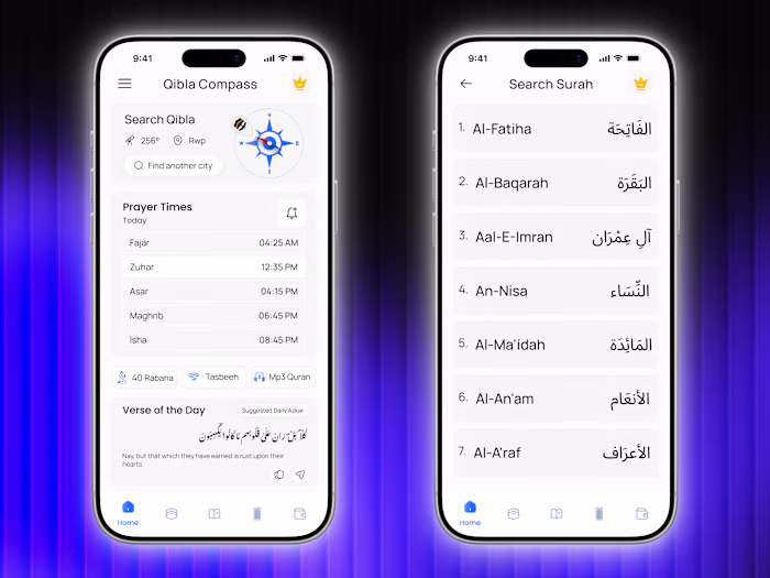 Islamic App UI Design