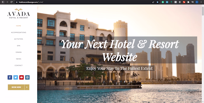 Hotel booking website
