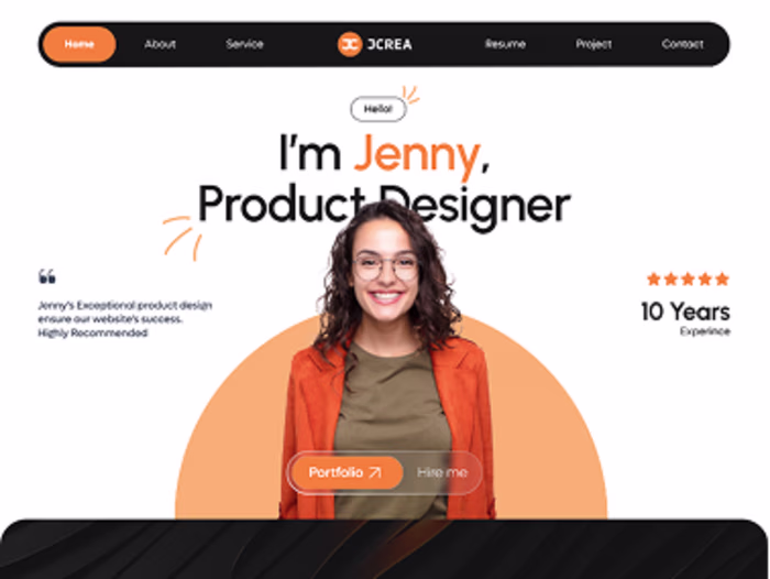 Modern Portfolio UI/UX – Showcasing Creative Identity