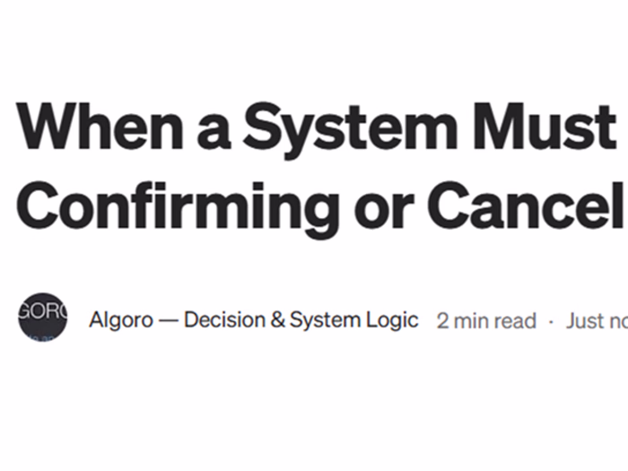 Order Confirmation and Cancellation Logic While working on a...