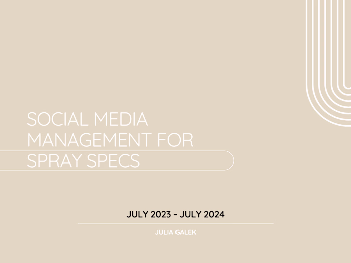 Social Media Management + Content Creation for Spray Specs