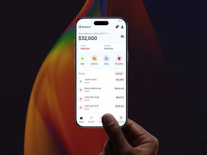 Mobile App Design: Branch Finance