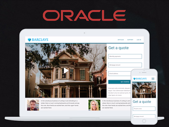 Oracle WebSense CMS Demo UX/UI Design