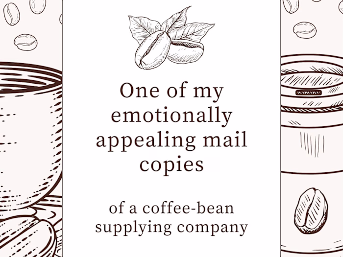 One of my emotionally appealing mail copies 