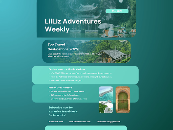 LilLiz Adventures Weekly Newsletter