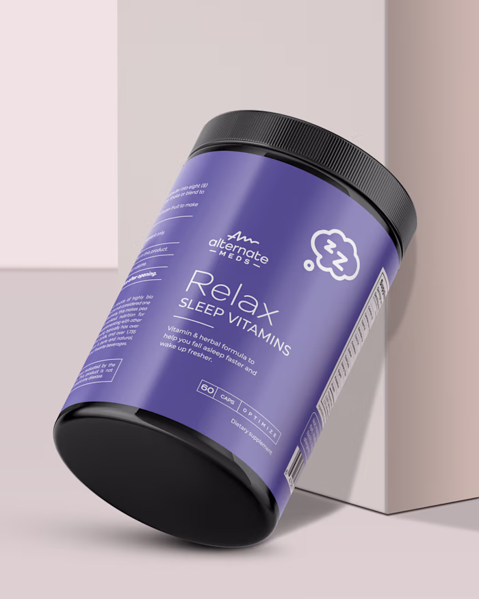 Minimal Supplement Jar Label Design
