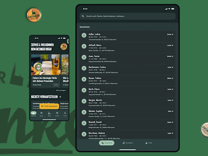 Giesinger Bräu · consumer & investor management