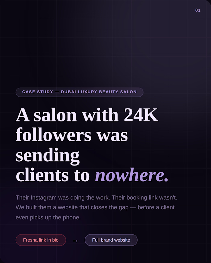 Luxury Beauty Salon Website Redesign