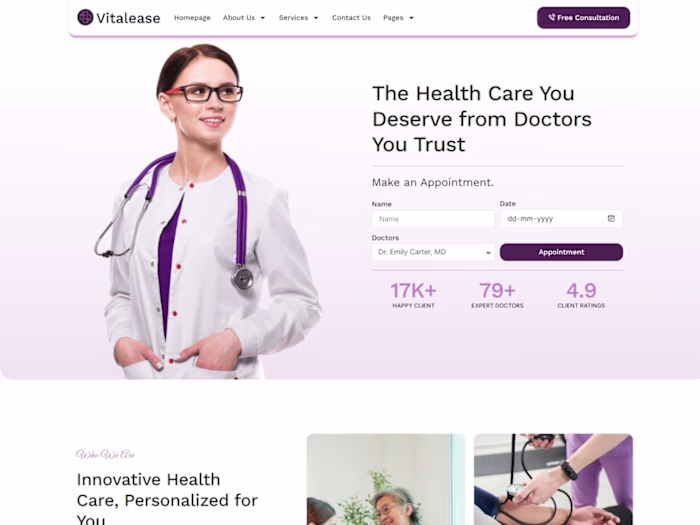 Hospital Website (WordPress)
