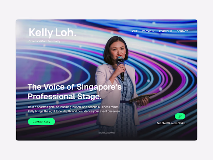 Personal Brand Portfolio Website for a Professional Emcee