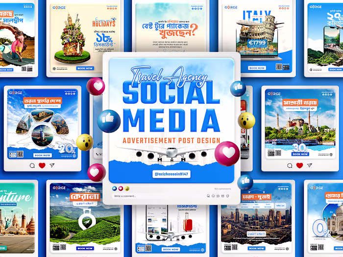 Social Media Poster Design For Travel & Tourism Agency :: Behan…