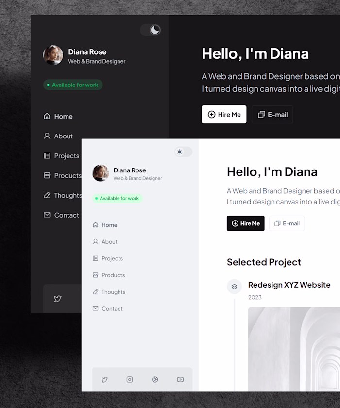 BoardaFolio - Dashboard Style Personal Portfolio