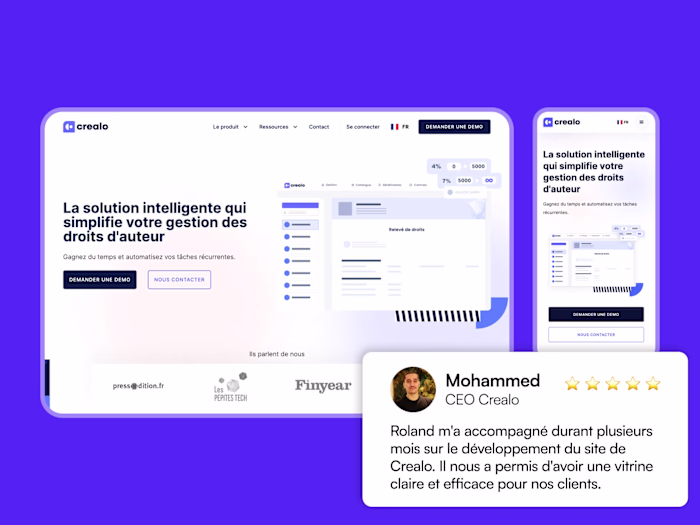 Crealo Webflow website