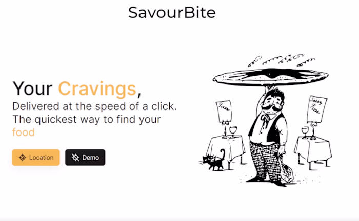 Frontend Website for SavourBite food delivery