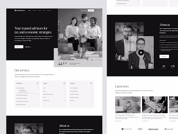 Web design for tax advisor & economist