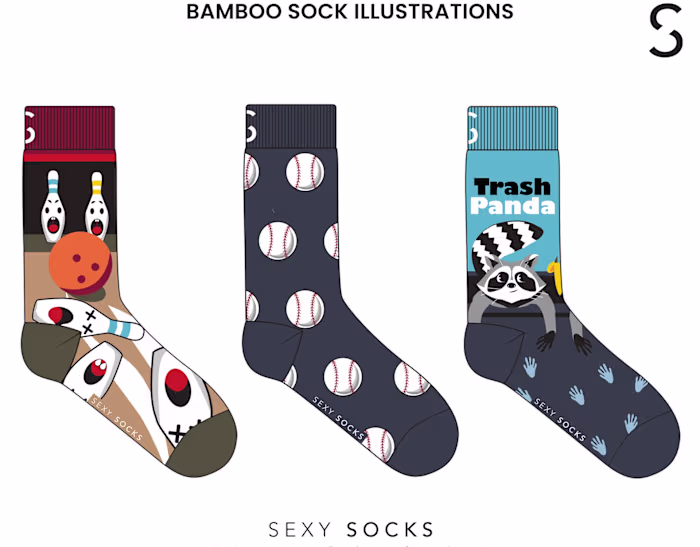 Sexy Socks Bamboo Designs